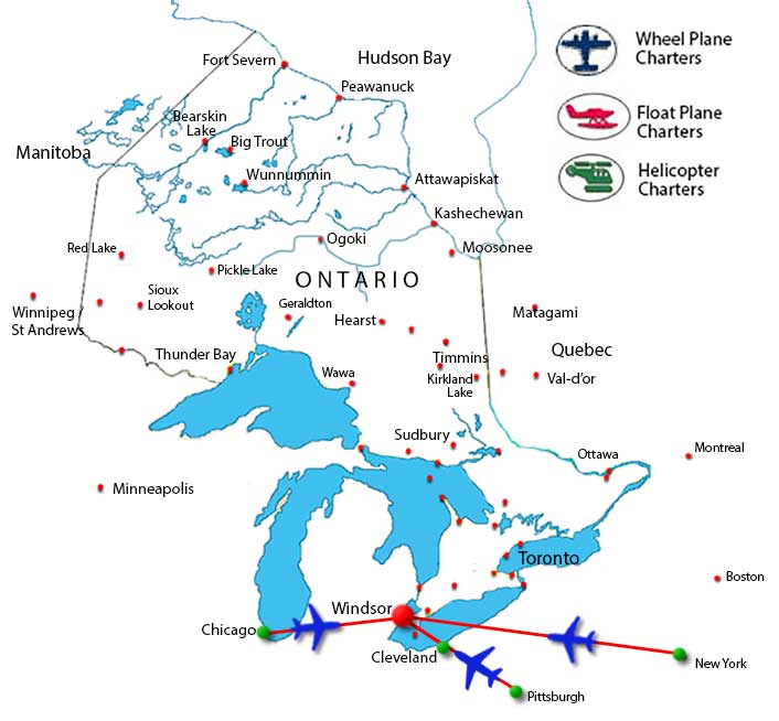 Windsor Charter Flights to USA